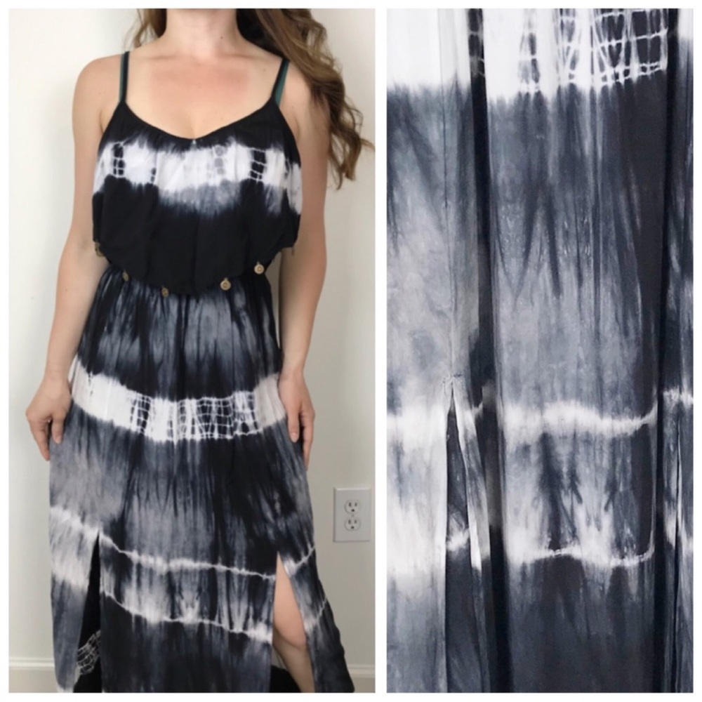 AMERICAN EAGLE Bohemian Tie Dye Gypsy Maxi Dress M